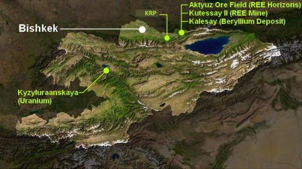 Расположение проектов компании Stans Energy в Кыргызстане